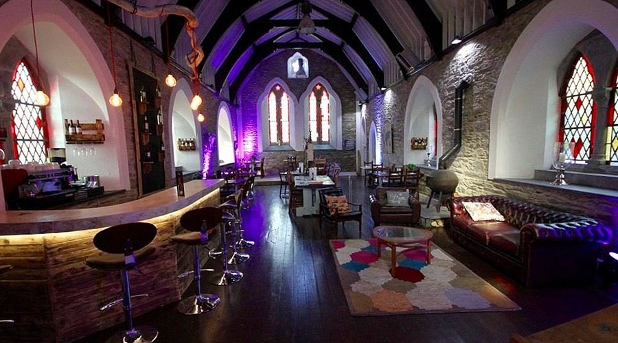 The Oratory Pizza & Wine Bar — Gothic interior, Cahersiveen