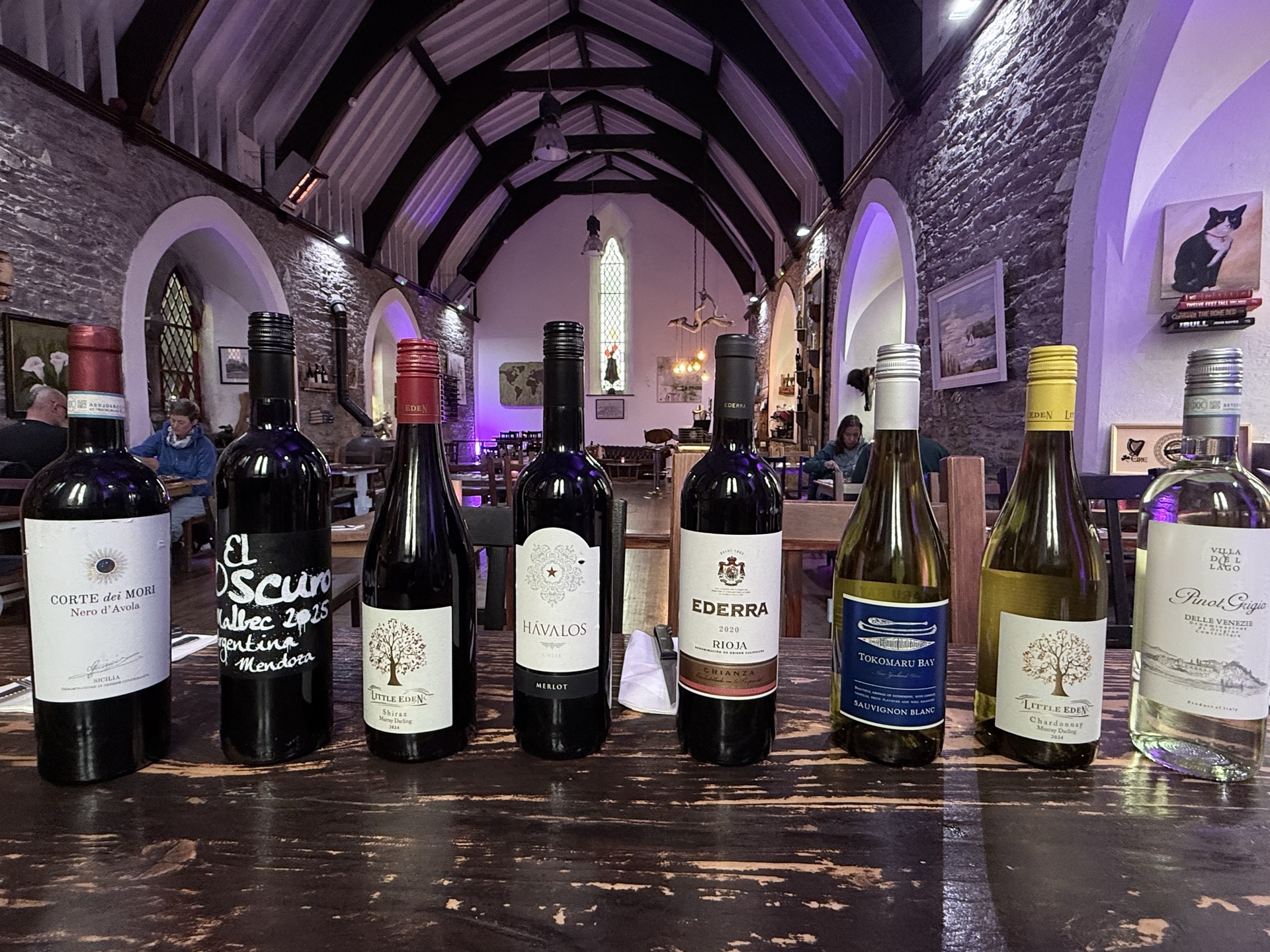 Wine selection at The Oratory
